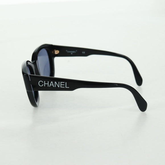 CHANEL Sunglasses plastic Black CC Auth ka1252