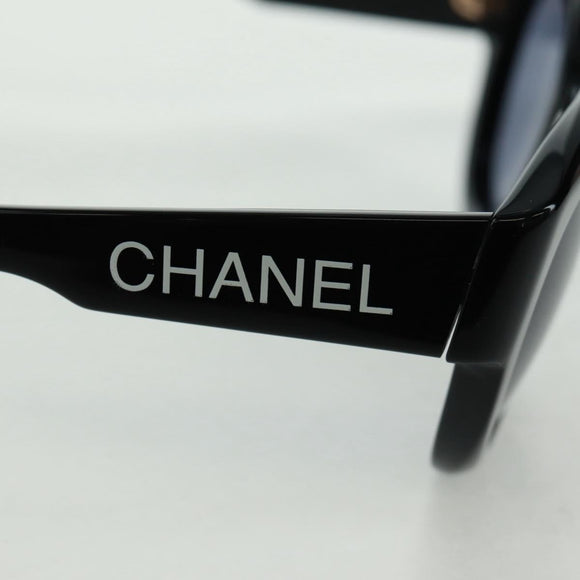CHANEL Sunglasses plastic Black CC Auth ka1252