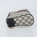GUCCI GG Supreme Sherry Line Clutch Bag PVC Navy Gold 89 01 012 Auth ka1253-5