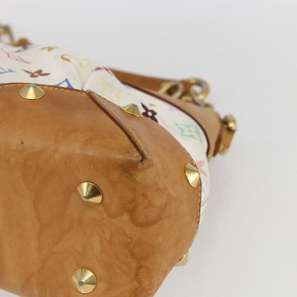 LOUIS VUITTON Monogram Multicolor Judy MM Hand Bag 2way White M40255 Auth ka1257