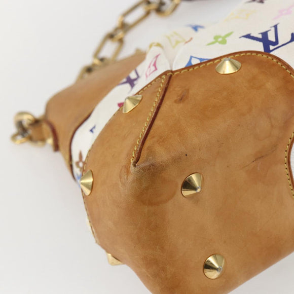 LOUIS VUITTON Monogram Multicolor Judy MM Hand Bag 2way White M40255 Auth ka1257