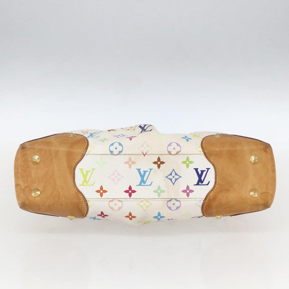 LOUIS VUITTON Monogram Multicolor Judy MM Hand Bag 2way White M40255 Auth ka1257