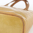 LOUIS VUITTON Monogram Vernis Houston Hand Bag Beige M91004 LV Auth ka1258-9