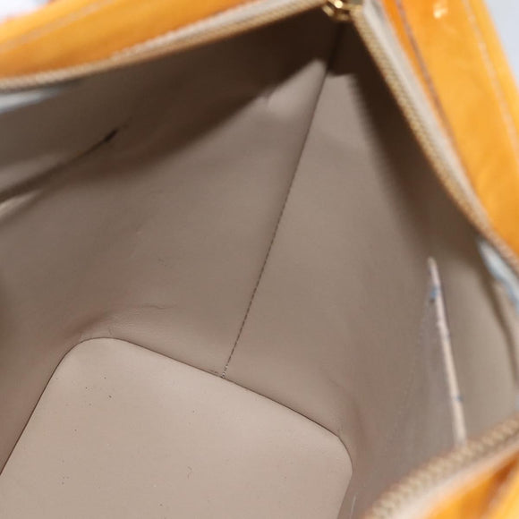 LOUIS VUITTON Monogram Vernis Houston Hand Bag Beige M91004 LV Auth ka1258