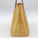 LOUIS VUITTON Monogram Vernis Houston Hand Bag Beige M91004 LV Auth ka1258-3