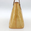 LOUIS VUITTON Monogram Vernis Houston Hand Bag Beige M91004 LV Auth ka1258-4