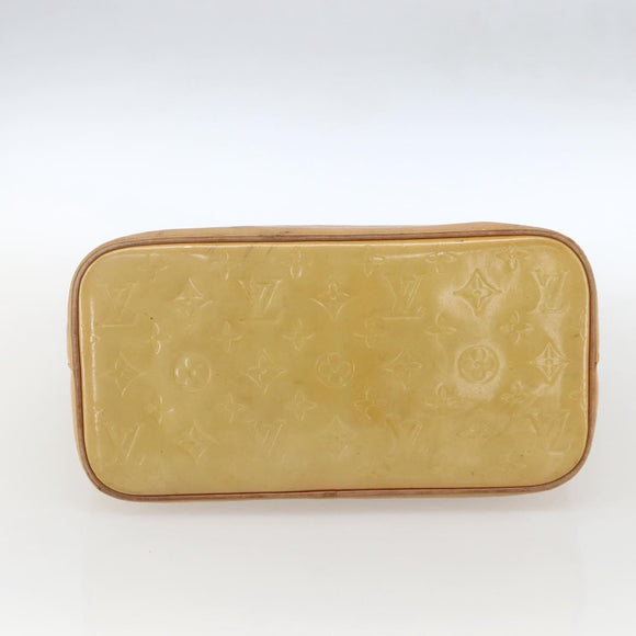 LOUIS VUITTON Monogram Vernis Houston Hand Bag Beige M91004 LV Auth ka1258