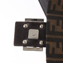 FENDI Zucca Canvas Mamma Baguette Shoulder Bag Black Brown Auth ka126-10
