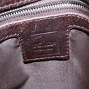 FENDI Zucca Canvas Mamma Baguette Shoulder Bag Black Brown Auth ka126-20