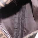 FENDI Zucca Canvas Mamma Baguette Shoulder Bag Black Brown Auth ka126-11