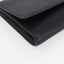 SAINT LAURENT Clutch Bag Leather Black Gold Auth ka1261-8