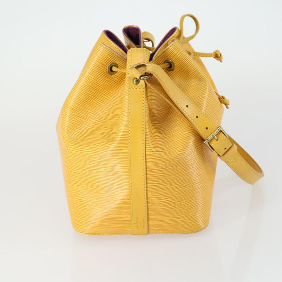 LOUIS VUITTON Epi Petit Noe Shoulder Bag Yellow M44109 LV Auth ka1265