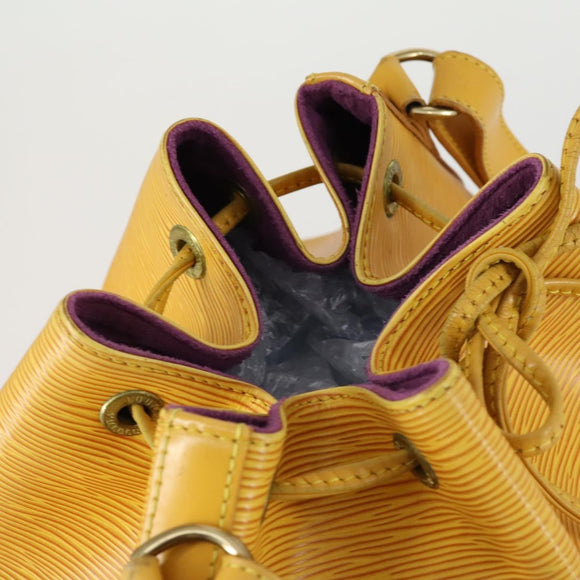 LOUIS VUITTON Epi Petit Noe Shoulder Bag Yellow M44109 LV Auth ka1265