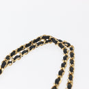 CHANEL Matelasse Chain Shoulder Bag Lamb Skin Black Gold CC Auth ka1267-8