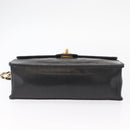 CHANEL Matelasse Chain Shoulder Bag Lamb Skin Black Gold CC Auth ka1267-9