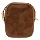 LOUIS VUITTON Monogram Vernis Christie PM Shoulder Bag Bronze M91111 Auth ka1269-3
