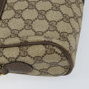 GUCCI GG Supreme Web Sherry Line Bag PVC Beige Gold 75 001 4071 Auth ka127-15