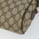 GUCCI GG Supreme Web Sherry Line Bag PVC Beige Gold 75 001 4071 Auth ka127-16