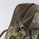 GUCCI GG Supreme Web Sherry Line Bag PVC Beige Gold 75 001 4071 Auth ka127-19