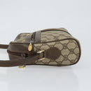 GUCCI GG Supreme Web Sherry Line Bag PVC Beige Gold 75 001 4071 Auth ka127-4