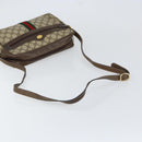 GUCCI GG Supreme Web Sherry Line Bag PVC Beige Gold 75 001 4071 Auth ka127-7