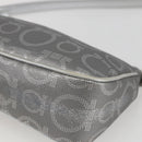 Salvatore Ferragamo Gancini Hand Pouch PVC Silver Auth ka1272-9