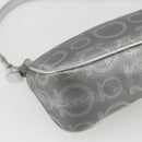 Salvatore Ferragamo Gancini Hand Pouch PVC Silver Auth ka1272-16