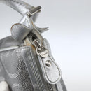 Salvatore Ferragamo Gancini Hand Pouch PVC Silver Auth ka1272-10