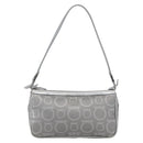 Salvatore Ferragamo Gancini Hand Pouch PVC Silver Auth ka1272-13