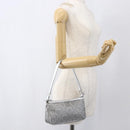 Salvatore Ferragamo Gancini Hand Pouch PVC Silver Auth ka1272-20