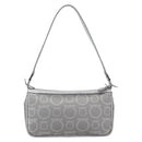 Salvatore Ferragamo Gancini Hand Pouch PVC Silver Auth ka1272-2