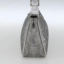 Salvatore Ferragamo Gancini Hand Pouch PVC Silver Auth ka1272-3