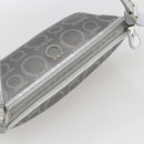 Salvatore Ferragamo Gancini Hand Pouch PVC Silver Auth ka1272-6
