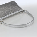 Salvatore Ferragamo Gancini Hand Pouch PVC Silver Auth ka1272-7