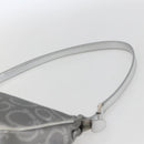 Salvatore Ferragamo Gancini Hand Pouch PVC Silver Auth ka1272-8
