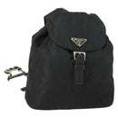 PRADA Backpack Nylon Black Gold Auth ka1273-1