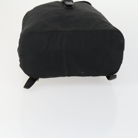 PRADA Backpack Nylon Black Gold Auth ka1273