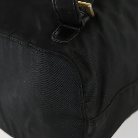 PRADA Backpack Nylon Black Gold Auth ka1273