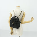 PRADA Backpack Nylon Black Gold Auth ka1273-26