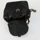 PRADA Backpack Nylon Black Gold Auth ka1273-20
