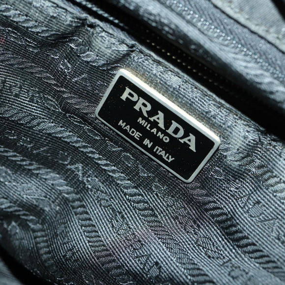 PRADA Backpack Nylon Black Gold Auth ka1273