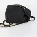 PRADA Backpack Nylon Black Gold Auth ka1273-3