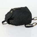 PRADA Backpack Nylon Black Gold Auth ka1273-4