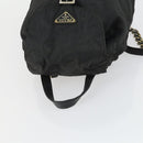 PRADA Backpack Nylon Black Gold Auth ka1273-6