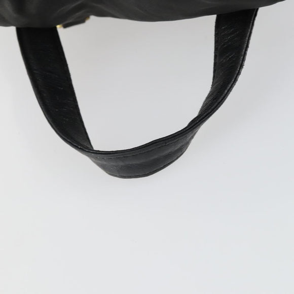 PRADA Backpack Nylon Black Gold Auth ka1273