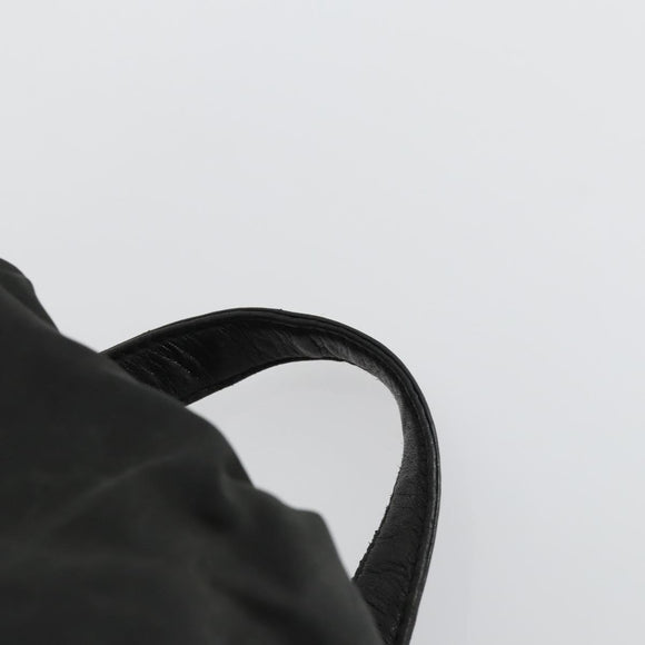 PRADA Backpack Nylon Black Gold Auth ka1273
