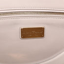 Salvatore Ferragamo Gancini Hand Bag Leather 2way Beige Gold Auth ka1275-18