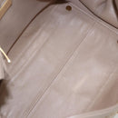 Salvatore Ferragamo Gancini Hand Bag Leather 2way Beige Gold Auth ka1275-11