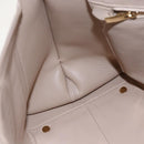 Salvatore Ferragamo Gancini Hand Bag Leather 2way Beige Gold Auth ka1275-21