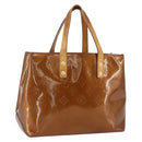 LOUIS VUITTON Monogram Vernis Reade PM Hand Bag Bronze M91146 LV Auth ka1278-1